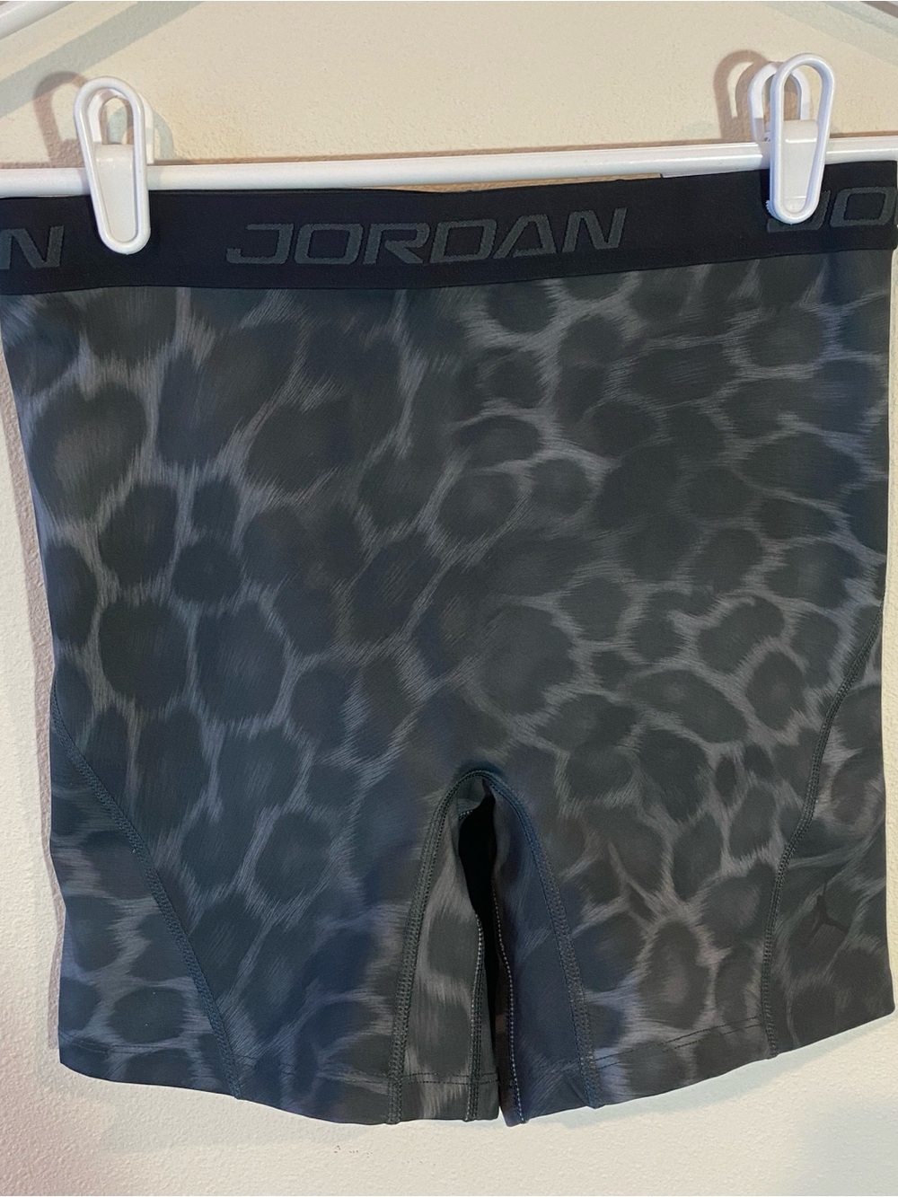 Jordan Biker Shorts Tights 6” Black Animal Print Cheetah $50 - Small